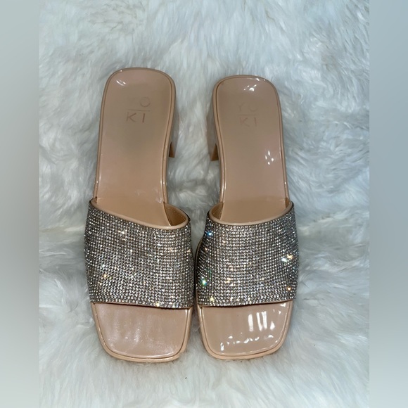 👡 YOKI PLASTIC ROSE GOLD SANDALS WITH RHINESTONES - Picture 4 of 10